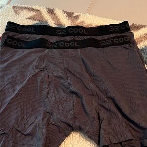 32 degree Cool Men’s Performance Boxer Briefs - Gray 2 pk
